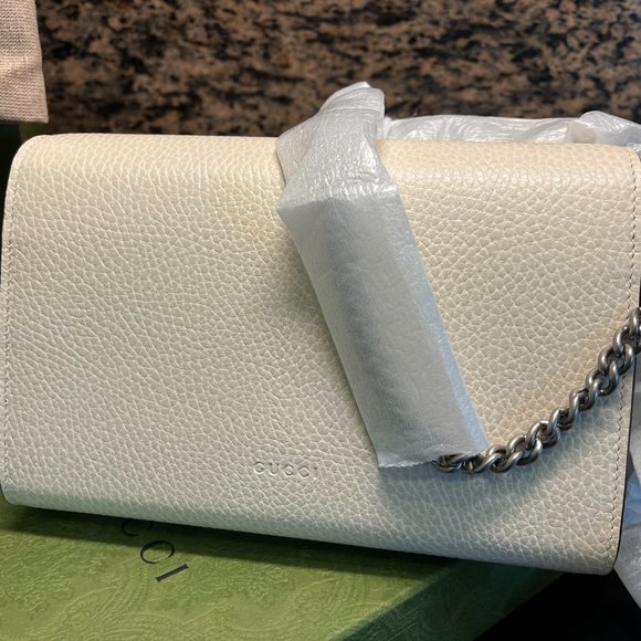 SOLD ~ BRAND NEW - Gucci Dionysus mini WHITE leather chain wallet! - Picture 3 of 6